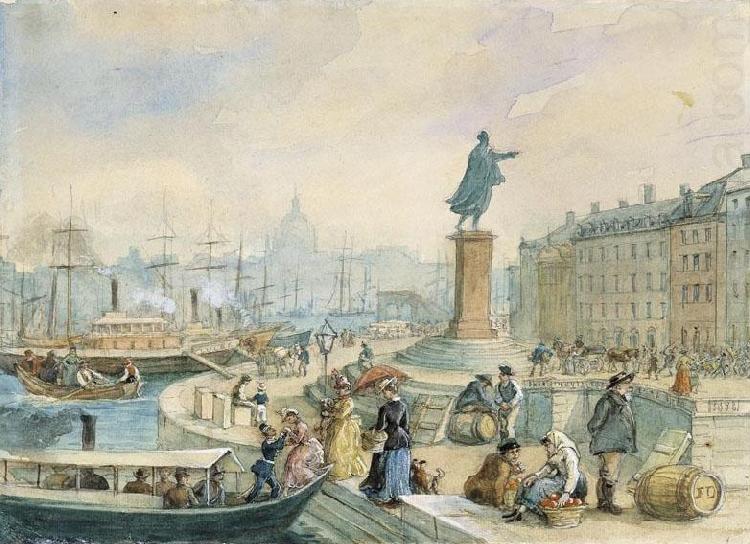 fritz von dardel Skeppsbron vid Gustav IIIs staty oil painting picture